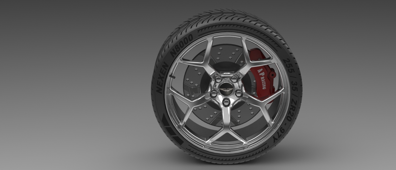 深碟形手指辐条镀铬车轮